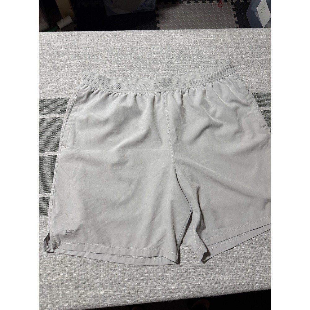 Fabletics Mens Gray‎ Athletic Training Shorts 7 Inch Inseam Size XL